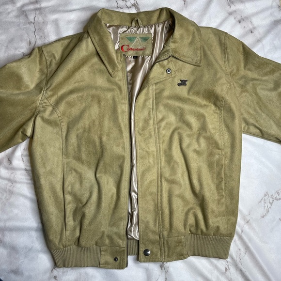 Vintage A Collezioni Brown Faux Suede Jacket Men's Size XLARGE - Picture 2 of 16